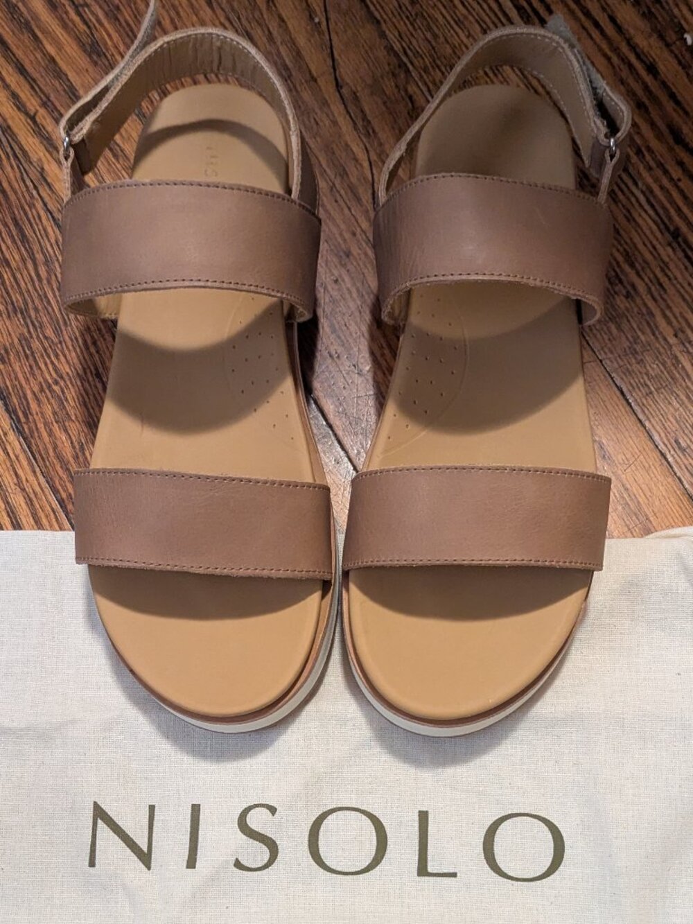 Nisolo Go To Flatform Women's Sandals, Almond, 9.5